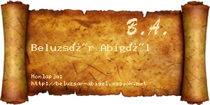 Beluzsár Abigél névjegykártya